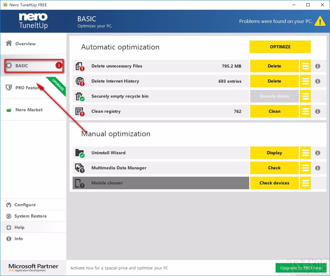 Nero TuneItUp Free清理垃圾文件的方法