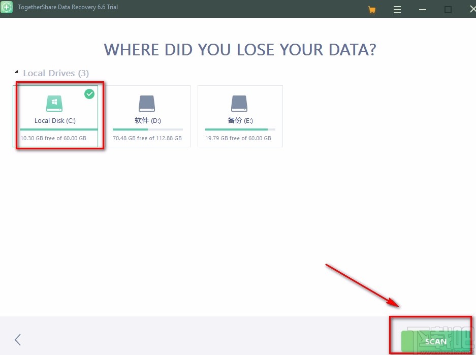 TogetherShare Data Recovery恢复误删文件的方法