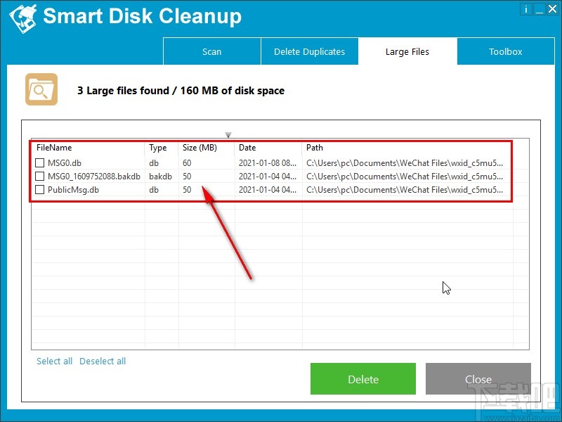 Smart Disk Cleanup扫描删除垃圾文件的方法