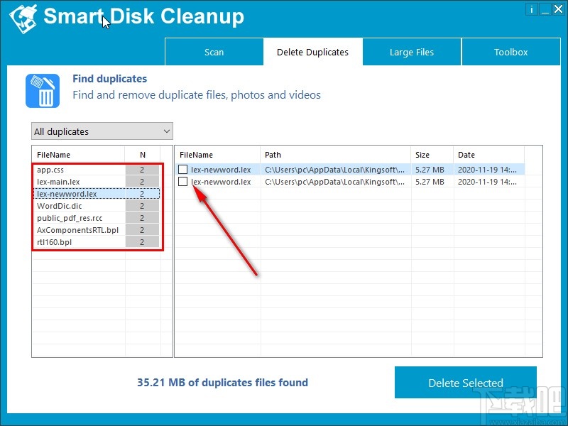 Smart Disk Cleanup删除重复文件的方法