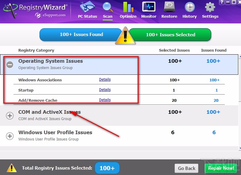 RegistryWizard优化注册表的方法