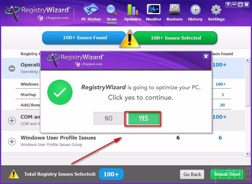 RegistryWizard优化注册表的方法