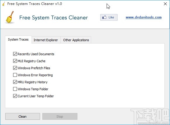 Free System Traces Cleaner清理系统的操作方法