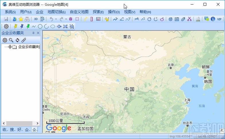 奥维互动地图浏览器切换3D模式的方法