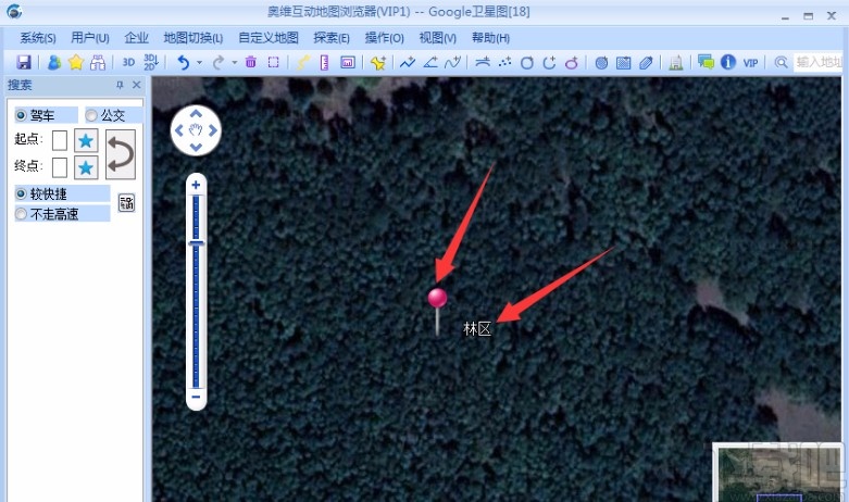 奥维互动地图浏览器显示地名的方法