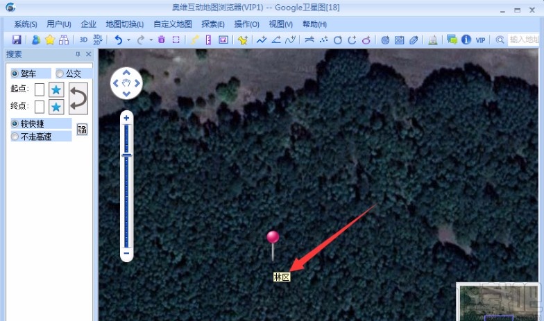 奥维互动地图浏览器显示地名的方法