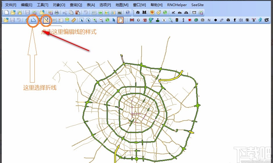 mapinfo绘制测试路线的方法