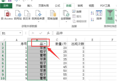 excel设置筛选条件区域步骤介绍